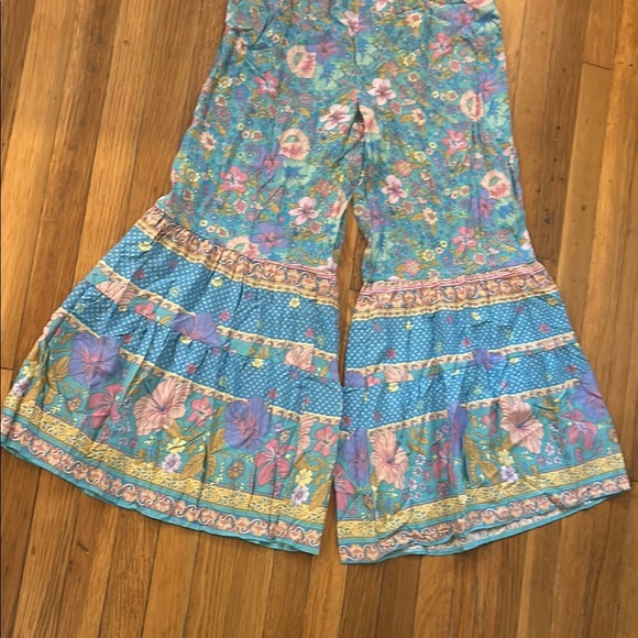 Umgee Blue Floral Jumpsuit with Yellow Details - Picture 4 of 7